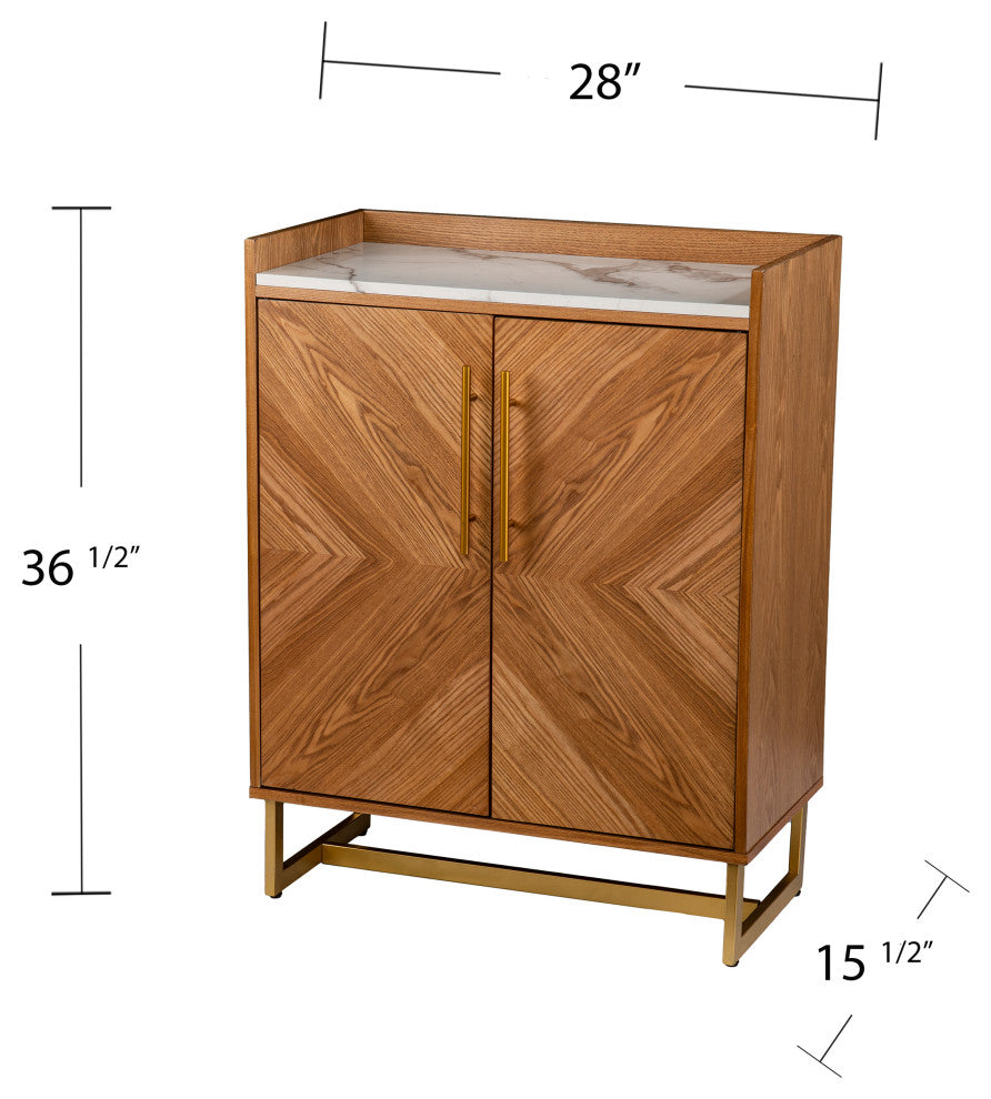Amber Bar Cabinet With Wine Storage