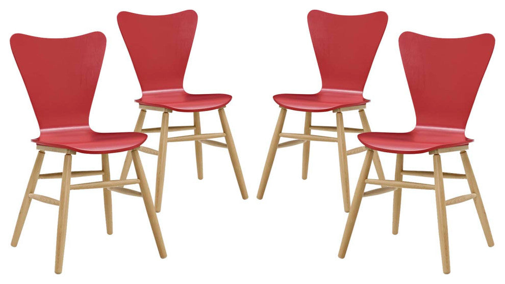 Cascade Dining Chair Set of 4, Red