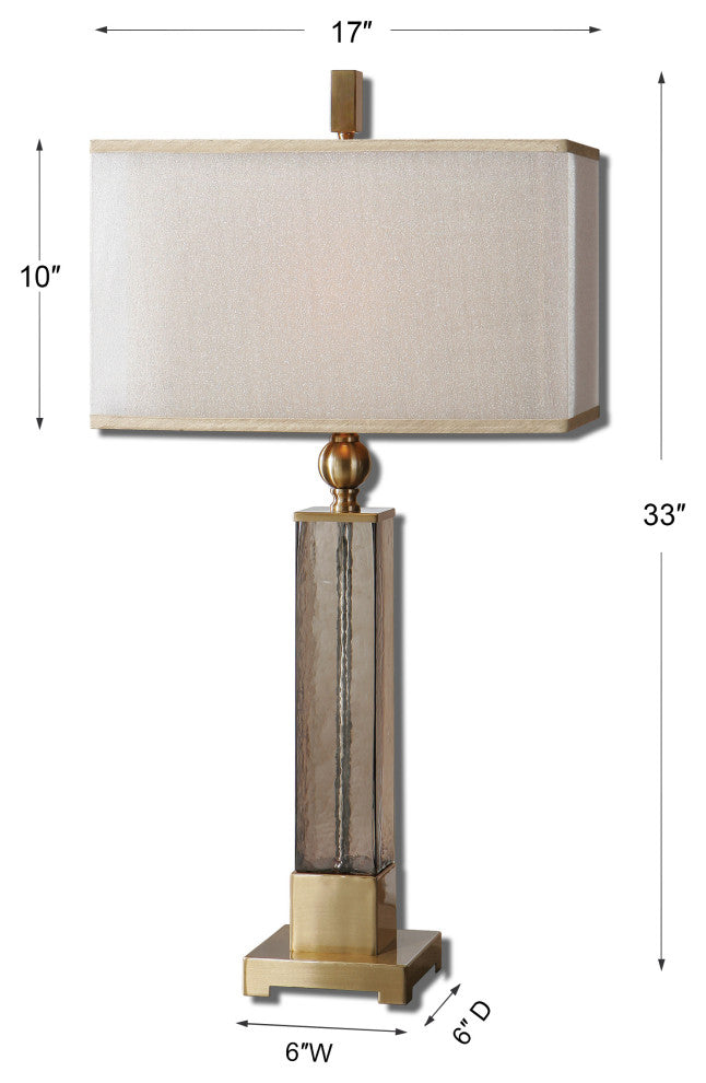Uttermost Caecilia Amber Glass Table Lamp