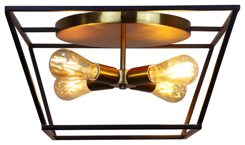 CHLOE Lighting CH6H302TT18-CF4 Farmhouse-Style Two-Toned 4 Light Ceiling Fixture