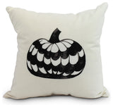 Pumpkin Single 26" Cream Halloween Print Decorative Throw Pillow
