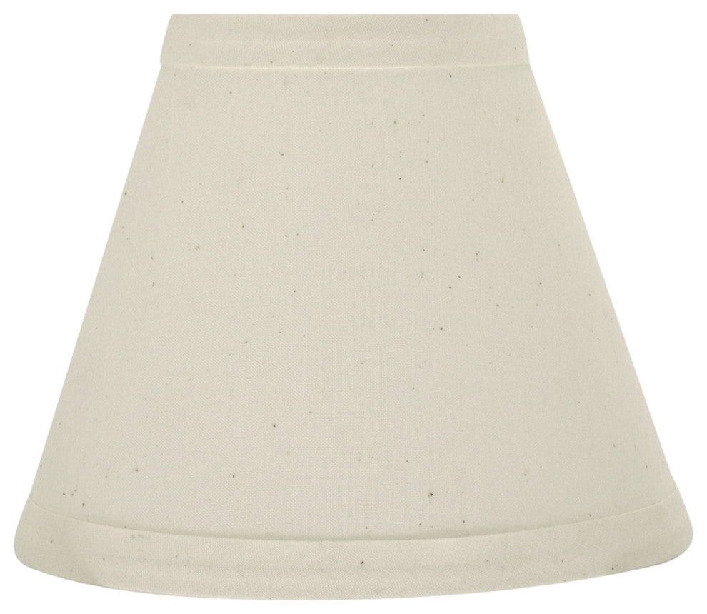 32118-9 Hardback Empire Chandelier Clip On Lamp Shade Off White Cotton 3"x6"x5"
