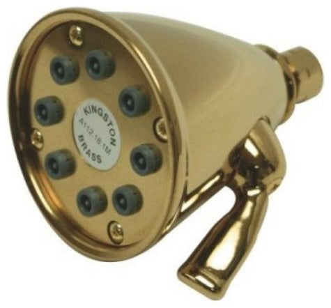 Polished Brass 3-5/8" Diameter Adjustable Brass Shower Head with 8 Jets CK139A2