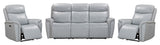 Cascade Seamist Grey Power Reclining Sofa and Two Recliners