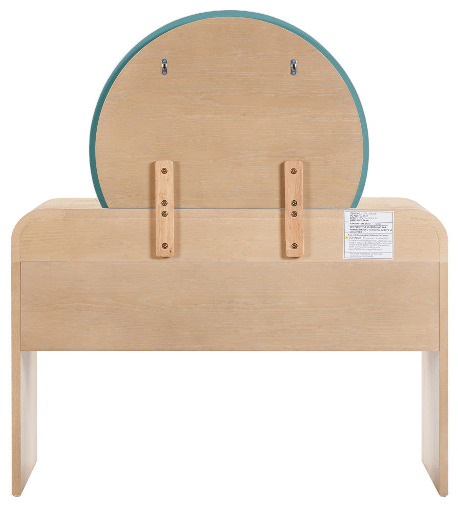 Moonrise Natural Ash 2-Drawer Vanity Desk