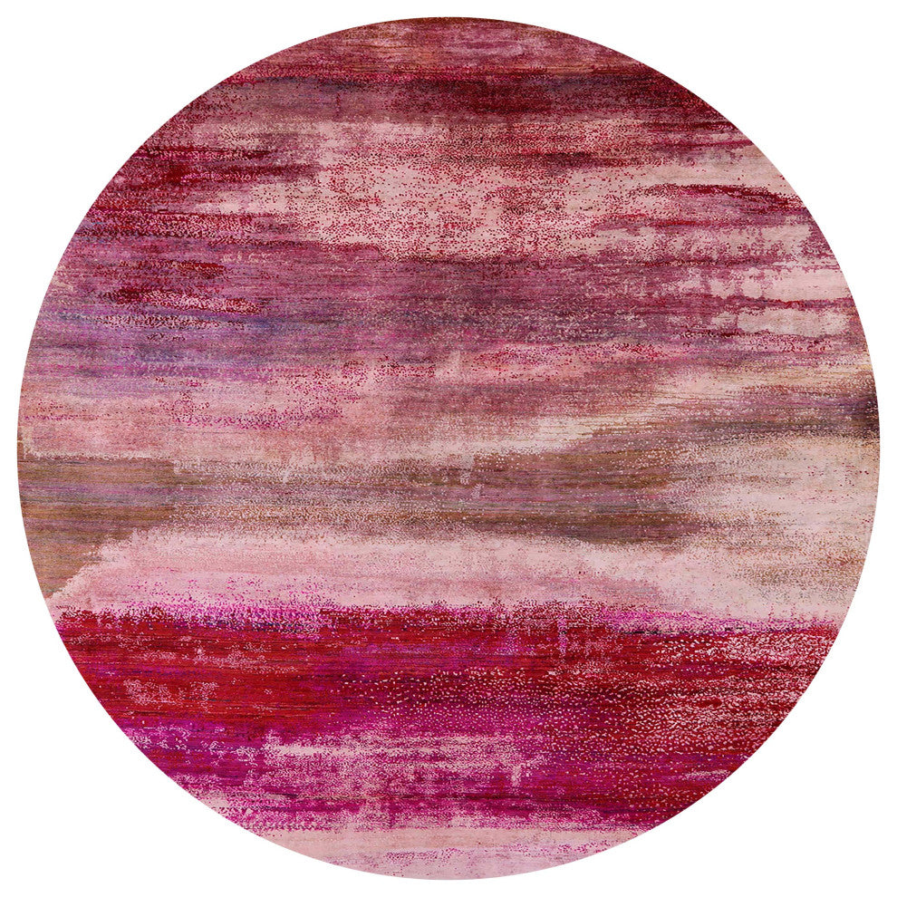Ahgly Company Indoor Round Mid-Century Modern Area Rugs, 6' Round