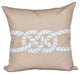 Carrick Bend, Geometric Print Pillow, Beige And Taupe, 16"x16"