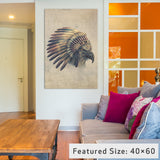 "Eagle Chief Portrait #2" by Terry Fan, 26x18x1.5