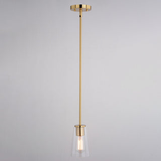 Beverly Gold Muted Brass Mini Pendant Ceiling Light Clear Glass, LED Compatible