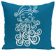 Santa Baby, Decorative Holiday Print Pillow, Turquoise, 16"x16"