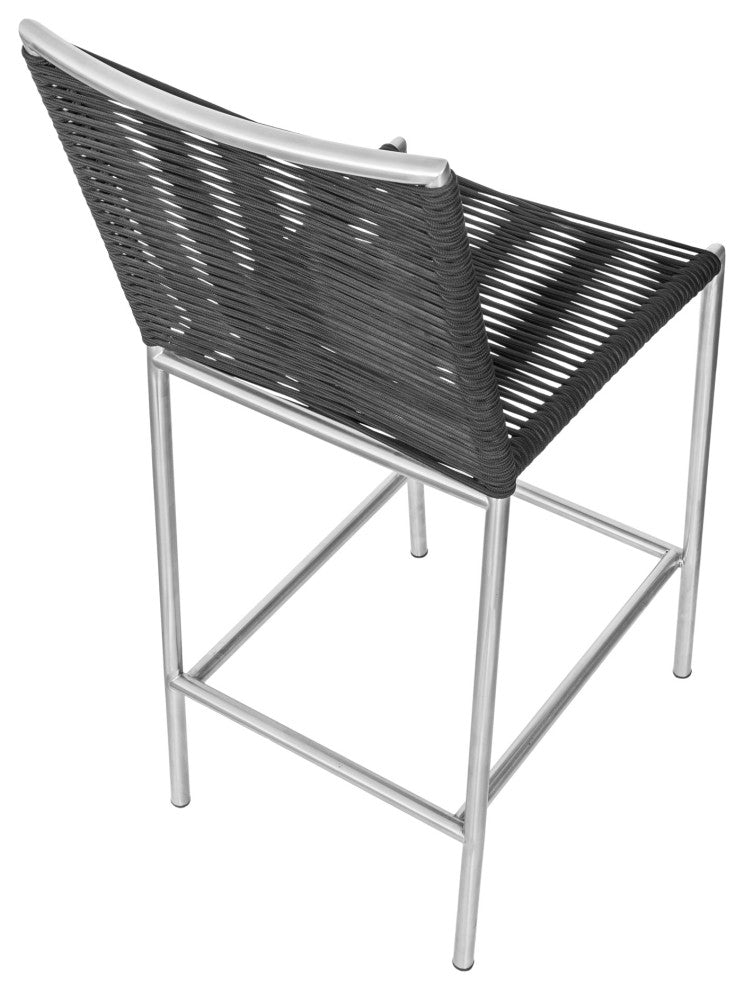 Discontinued Brynn Outdoor Barstool Black - Black