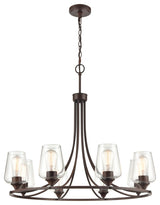 Ashford Collection 8 Light 32" Chandelier, Rubbed Bronze