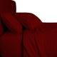 Bamboo 800 Thread Count Solid Bed Duvet Cover Set, Burgundy, Queen