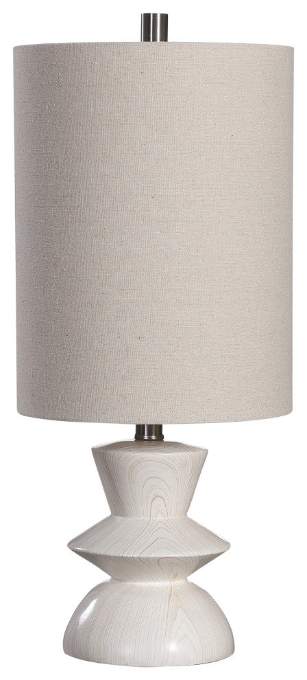 Uttermost Stevens 1 Light 24" Tall Bleached Wood Buffet Lamp