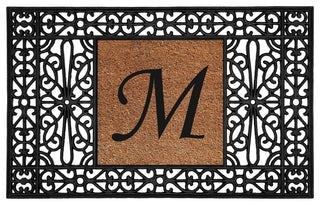Calloway Mills Duchess Monogram Doormat 30"x48", Letter M