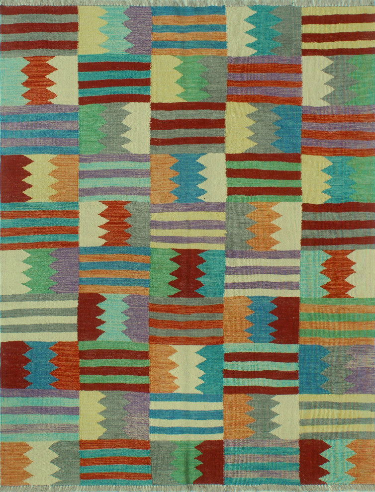 Winchester Kilim Woodrow Gold/Brown Rug, 5'0x6'6