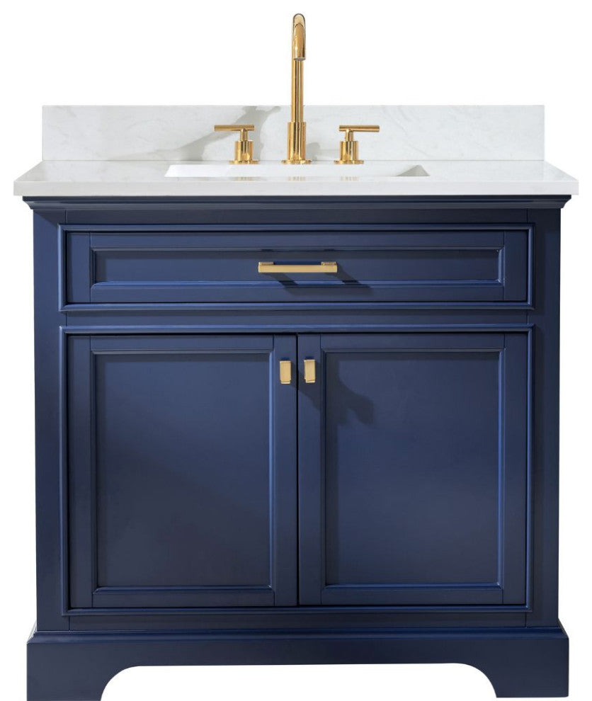 Milano Transitional Blue 36" Single Vanity