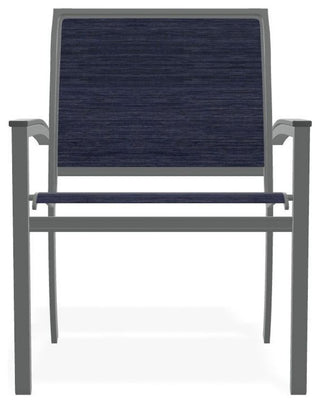 Bazza Sling Stackable Outdoor Dining Chair, Collect Indigo/Graphite