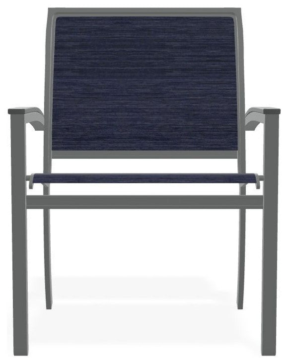 Bazza Sling Stackable Outdoor Dining Chair, Collect Indigo/Graphite