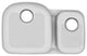 Undermount Stainless Steel Double Basin Kitchen Sink L201R