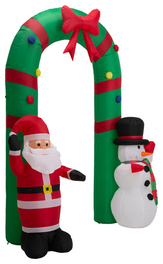 8Feet Inflatable Santa Snowman Gate Arch