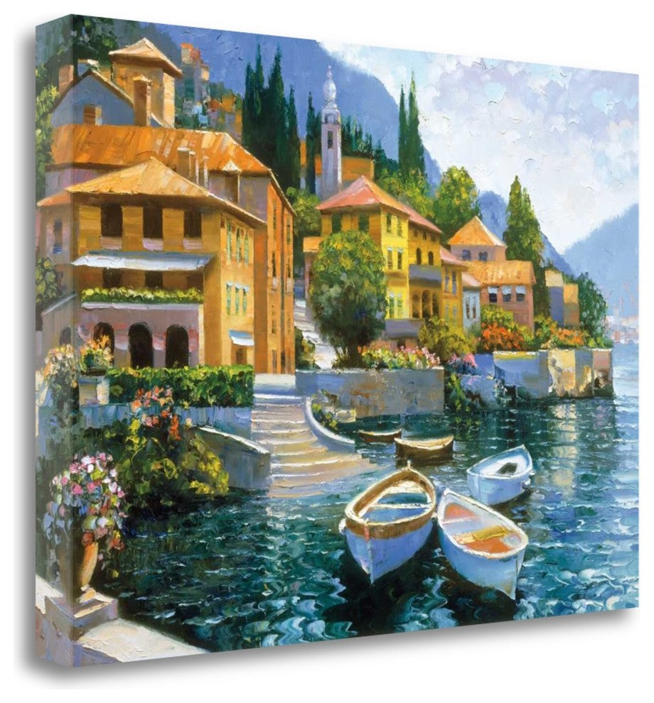 "Lake Como Landing" By Howard Behrens, Giclee Print on Gallery Wrap Canvas
