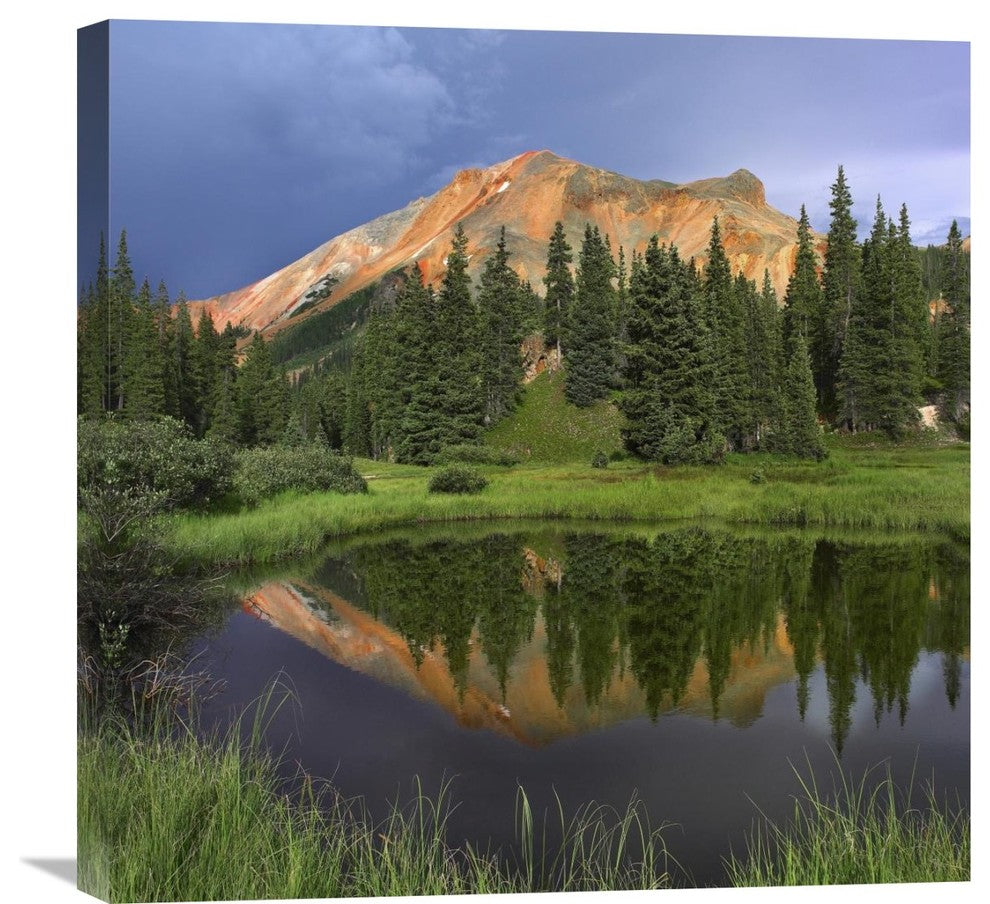 "Red Mountain Reflected In Pond, San Juan Mountains, Colorado" Artwork