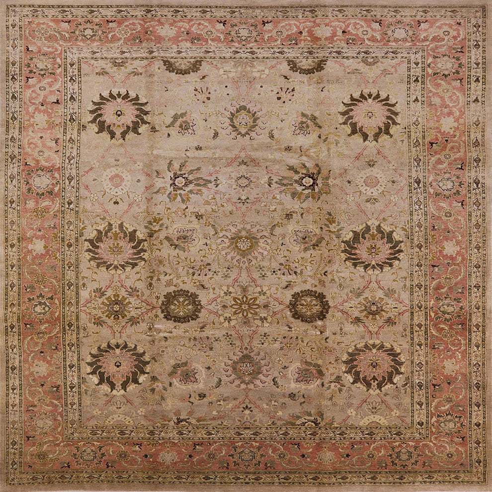 Ahgly Company Indoor Square Mid-Century Modern Area Rugs, 6' Square