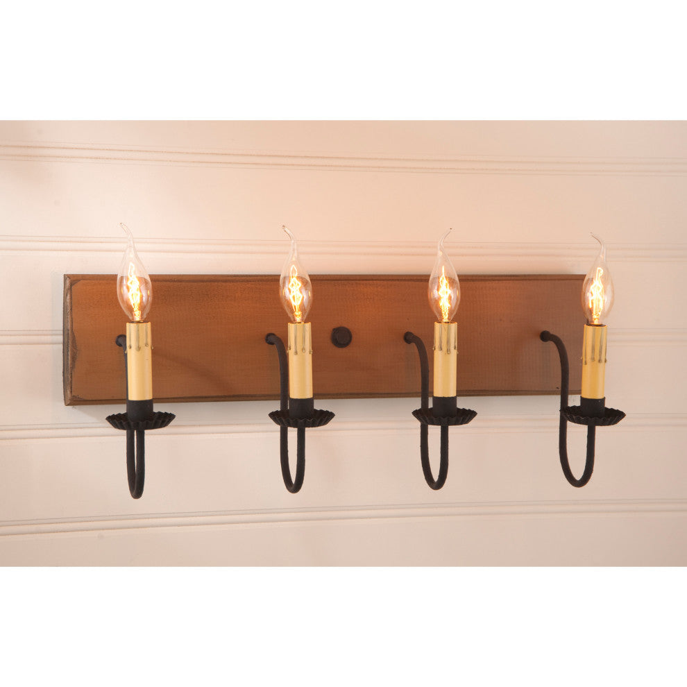 Four Arm Vanity Light in Sturbridge Mustard