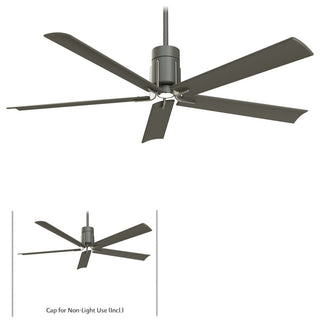 MinkaAire Nickel Clean 60" 5-Blade LED Indoor Ceiling Fan w/ Remote