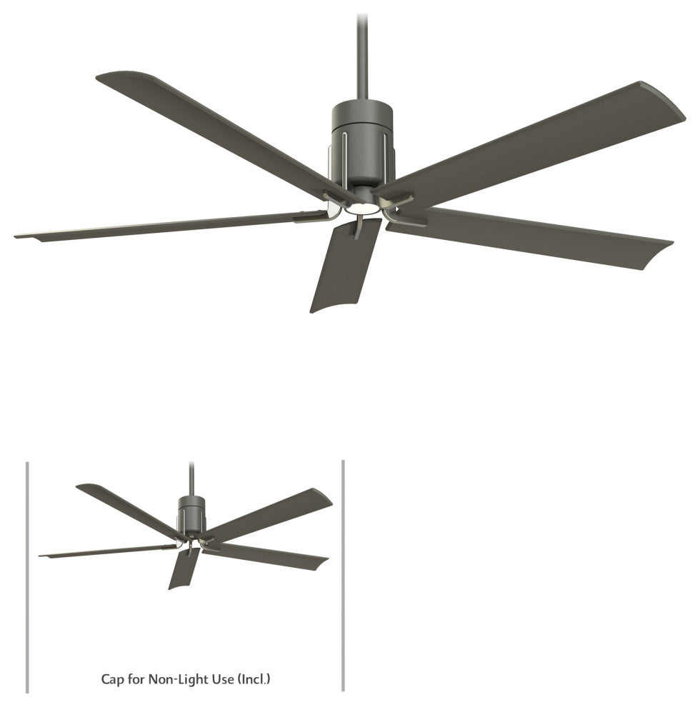 MinkaAire Nickel Clean 60" 5-Blade LED Indoor Ceiling Fan w/ Remote