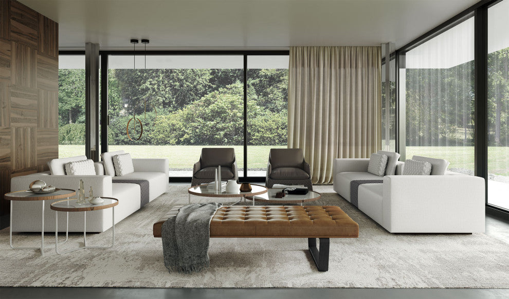 Novara Bench in Aged Caramel Leather