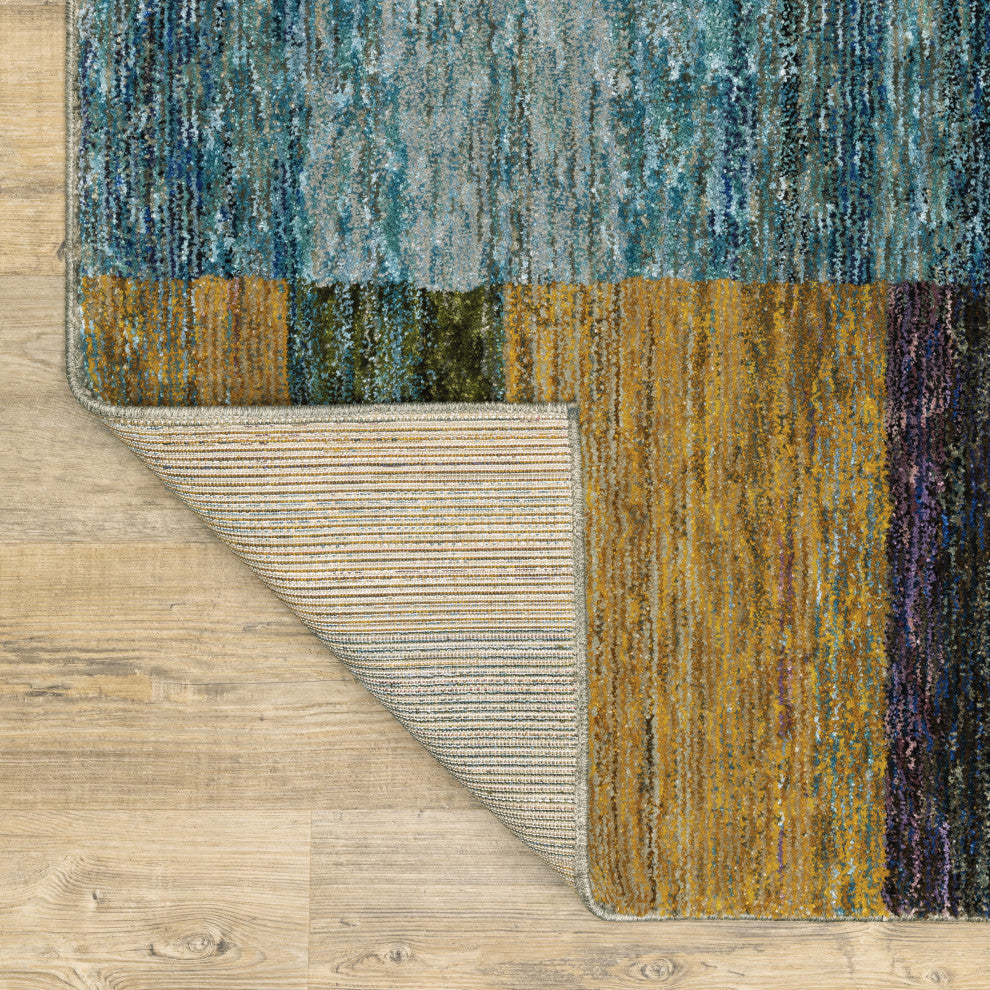 Sadie Mottled Geometric Multi-colored Area Rug, Multi-Colored, 5'3"x7'3"