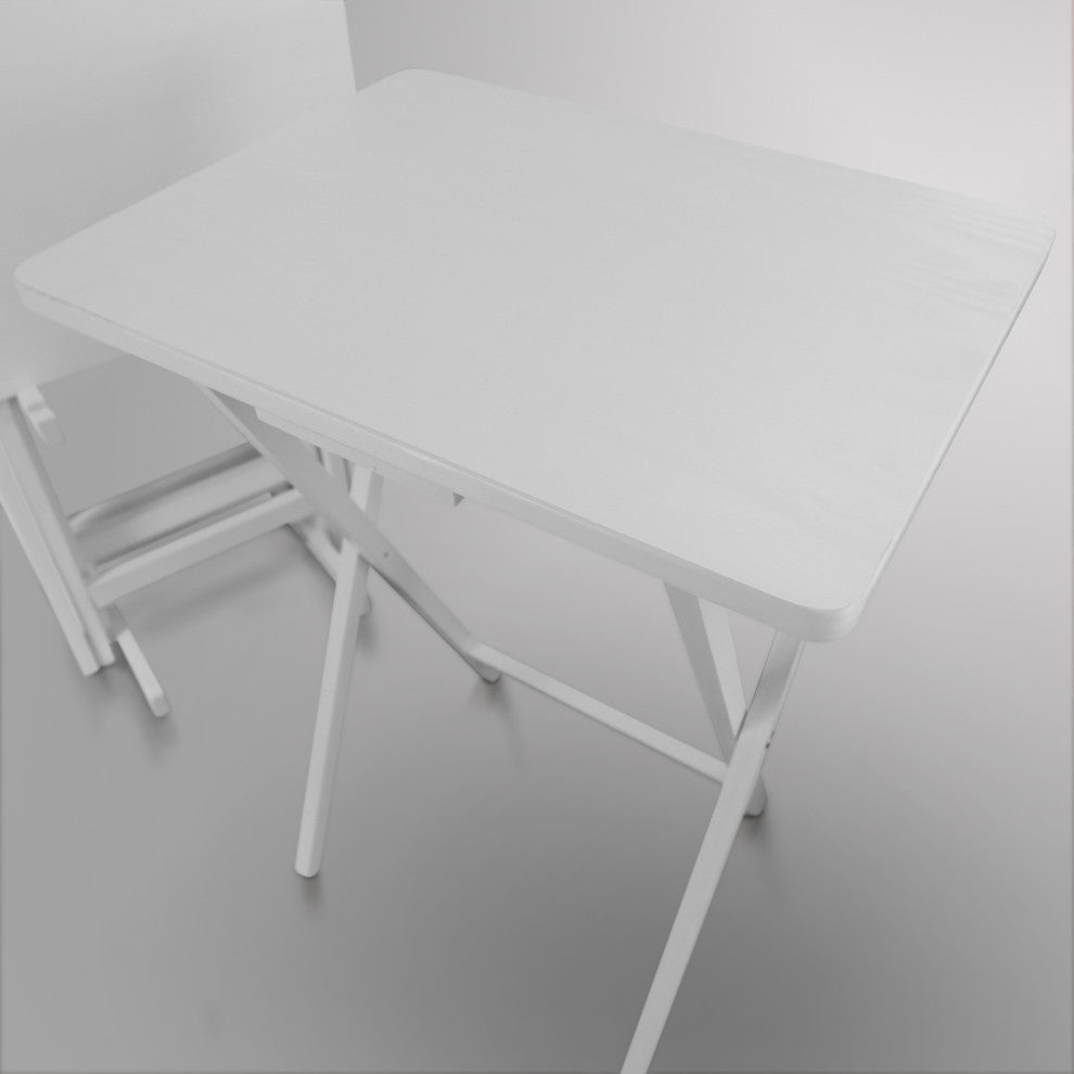 5pcs Tray Table Set White