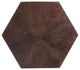Diamante Oak Veneer End Table, Brown