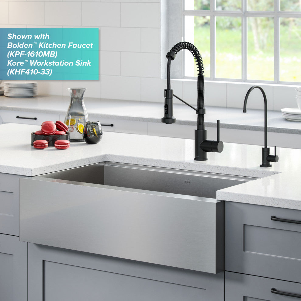 Purita Drinking Water Dispenser Beverage Kitchen Faucet, Matte Black