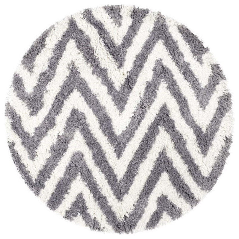 Safavieh Shag 100 SG250C 4'' Round Gray Rug