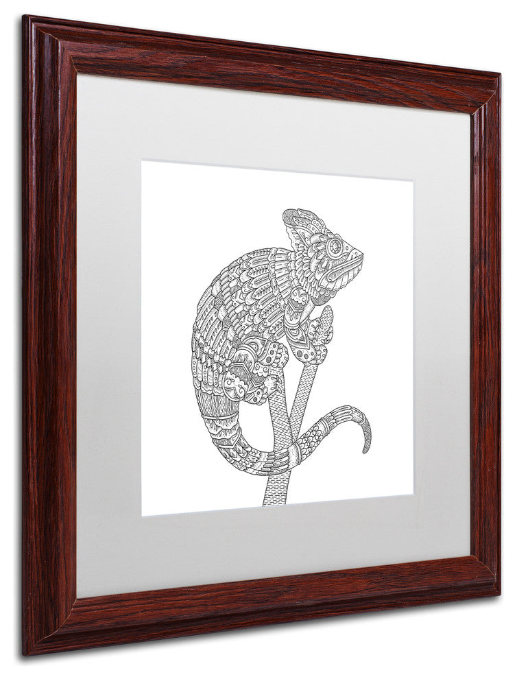 Filippo Cardu ''Spirit Animals 6'' Art, Wood Frame, White Mat, 16x16