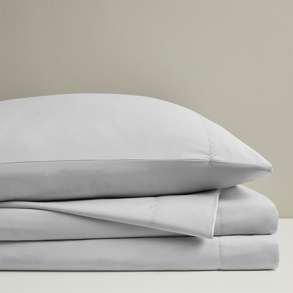 Sleep Philosophy Smart Cool Microfiber Sheet Set, Light Grey