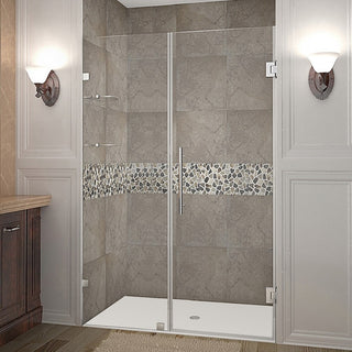 Aston Nautis GS 46"x72" Completely Frameless Hinged Shower Door, Chrome