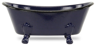 Lavande Metal Fleur-de-Lis  Mini Tub Decor - Navy Blue