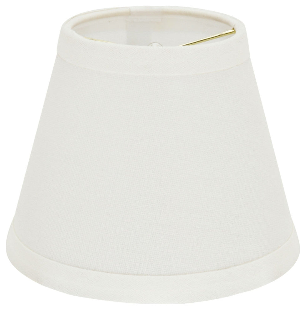 32059-9 Small Hardback Empire Chandelier Clip On Lamp Shade Off White 3"x5"x4"