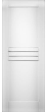 Slab Door Panel / Mela 7444 White Silk / Finished Doors, 32" X 80"