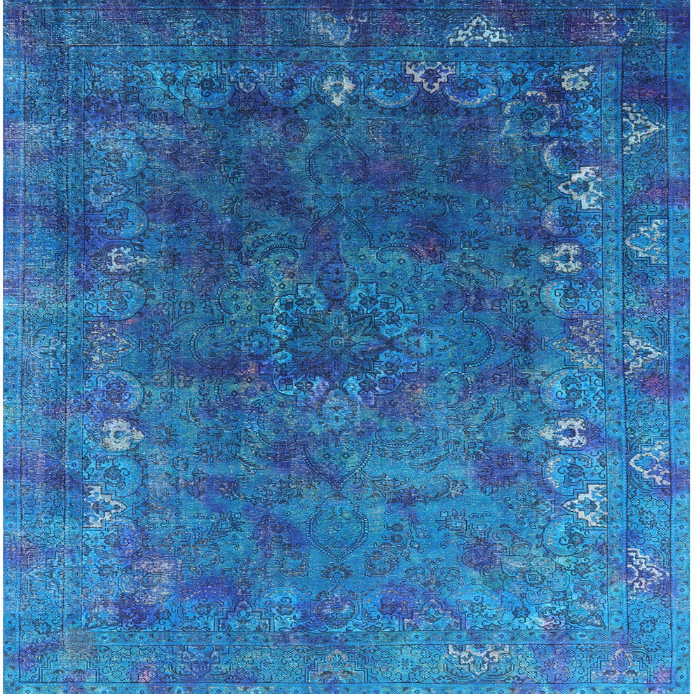 Ahgly Company Indoor Square Mid-Century Modern Area Rugs, 5' Square