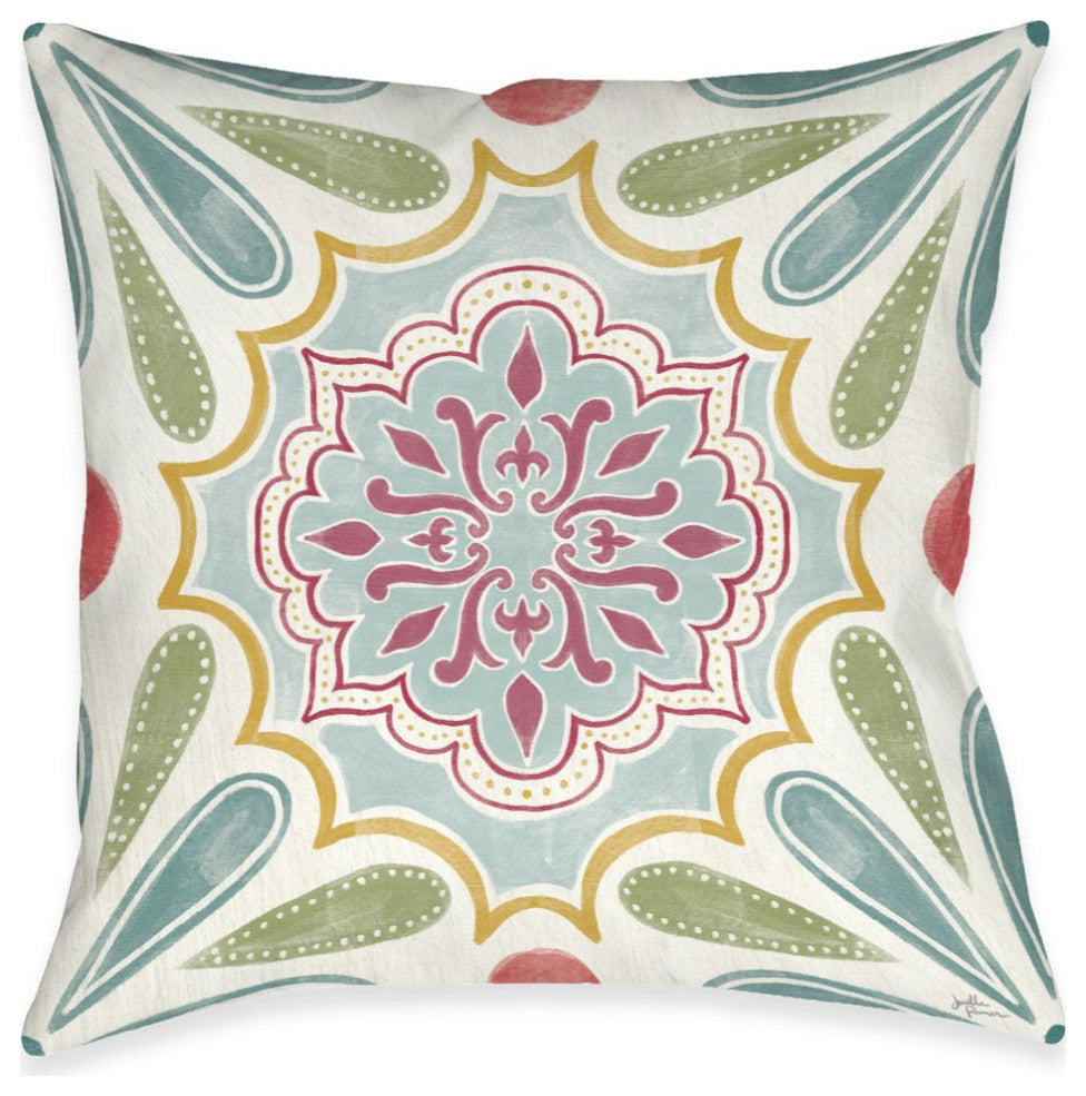 Laural Home Elegant Floral 18" X 18" Indoor Decorative Pillow