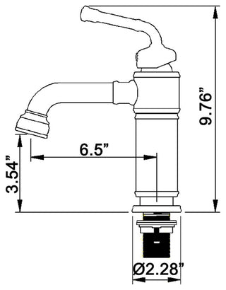 Deck Mounted Single Hole Bathroom Faucet