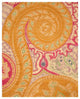 Hand-Tufted Wool Orange Transitional Floral Paisley Rug, 7'9 X 9'9