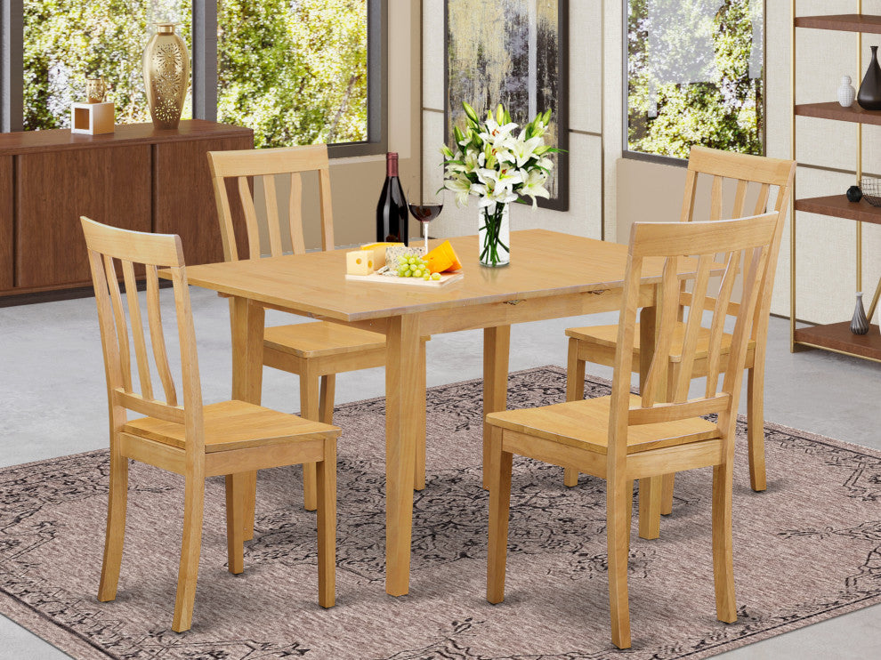 5 Pc Dinette Set Dinette Table And 4 Dining Chairs