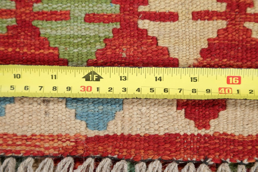 Southwestern Turkish Flat-Woven Kilim 6' Oriental Runner Rug, 6'5"X2'4"