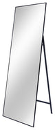 65 inch Rectangular Aluminum Framed Floor Wall Hanging Bedroom Mirror, Black, 22